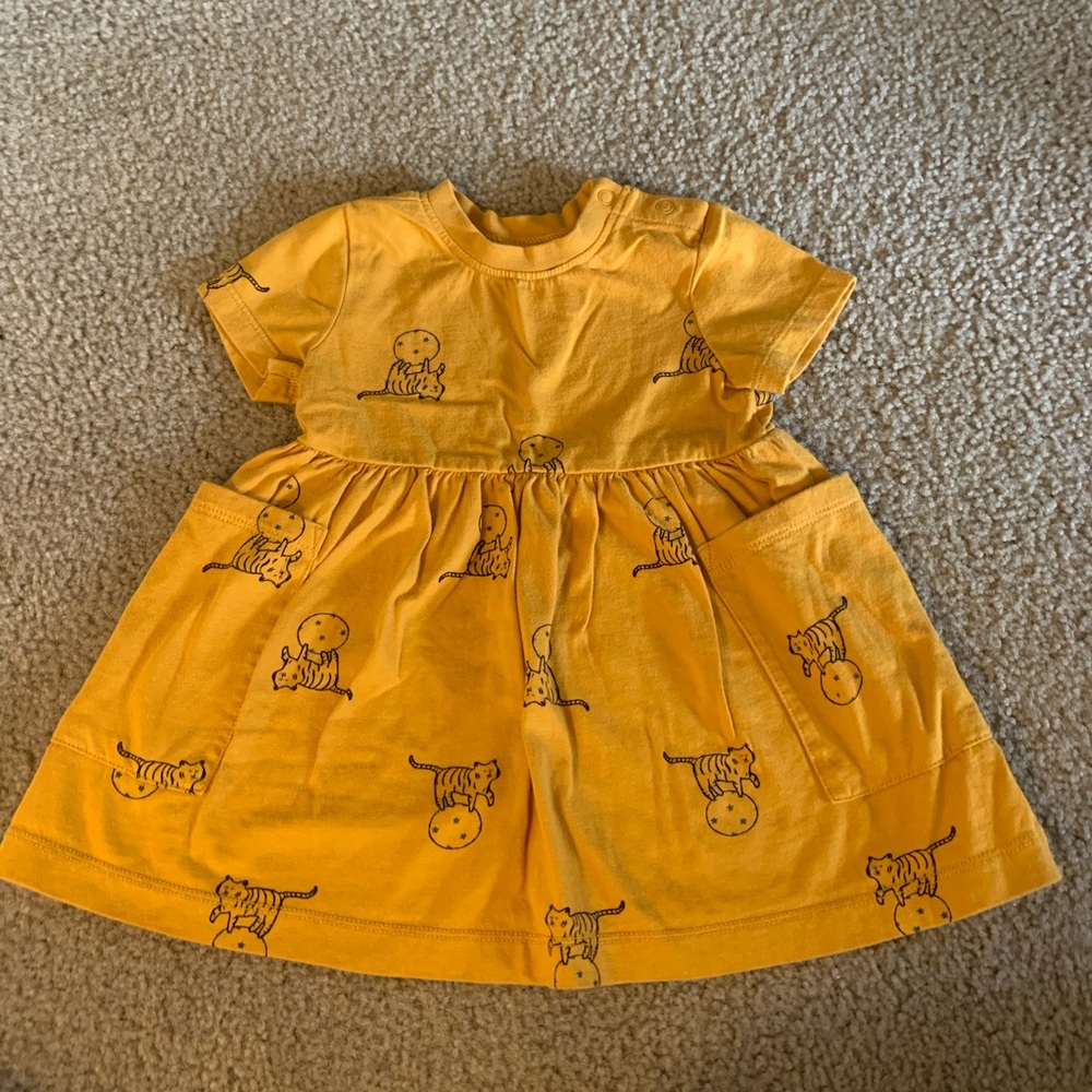 Hanna Anderson yellow girls dress